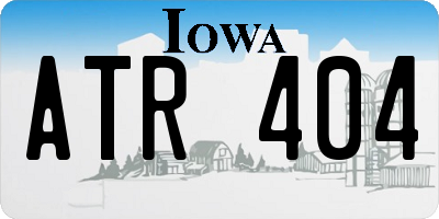IA license plate ATR404