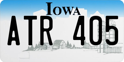 IA license plate ATR405