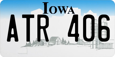 IA license plate ATR406