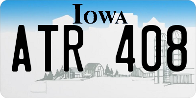 IA license plate ATR408