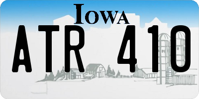 IA license plate ATR410