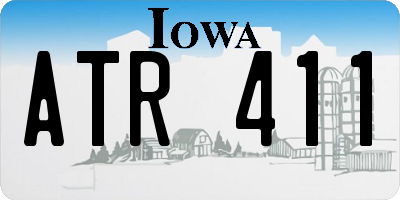 IA license plate ATR411