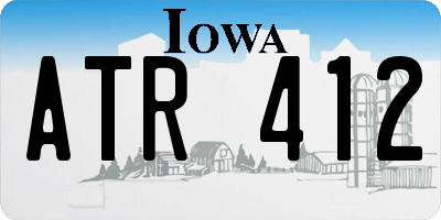 IA license plate ATR412