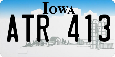 IA license plate ATR413