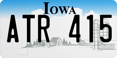 IA license plate ATR415