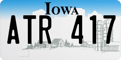 IA license plate ATR417