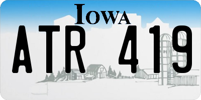 IA license plate ATR419