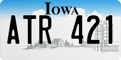 IA license plate ATR421