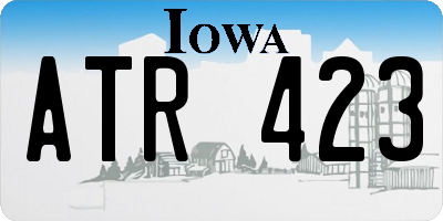 IA license plate ATR423