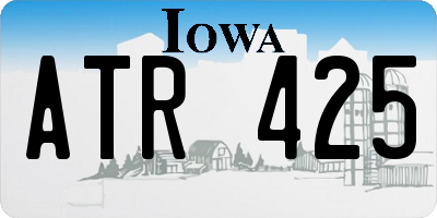 IA license plate ATR425