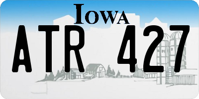 IA license plate ATR427