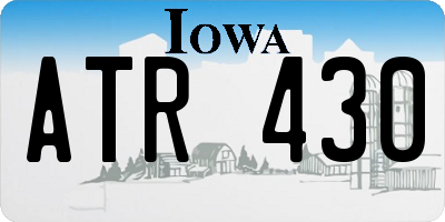 IA license plate ATR430