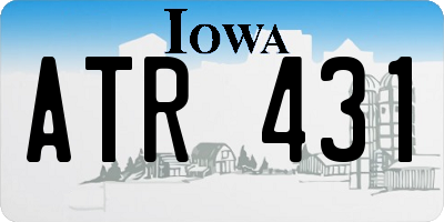 IA license plate ATR431