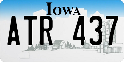 IA license plate ATR437