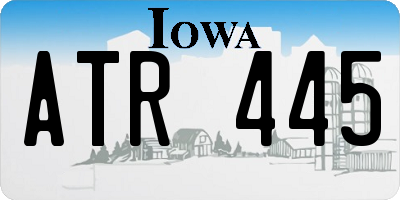 IA license plate ATR445