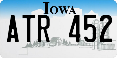 IA license plate ATR452