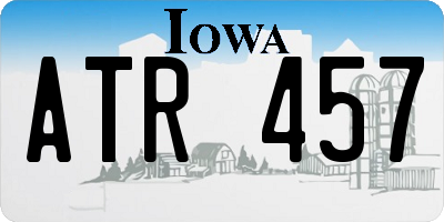 IA license plate ATR457