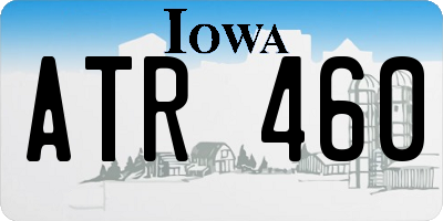 IA license plate ATR460