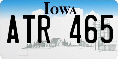 IA license plate ATR465