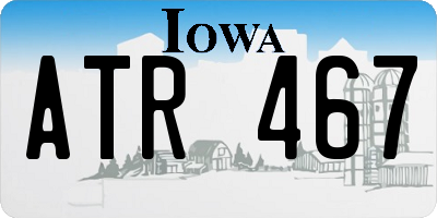 IA license plate ATR467