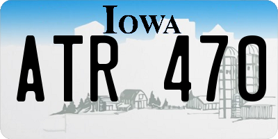 IA license plate ATR470