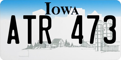 IA license plate ATR473