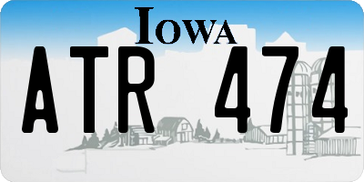 IA license plate ATR474