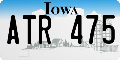 IA license plate ATR475