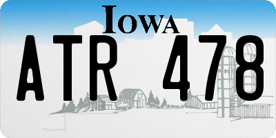 IA license plate ATR478