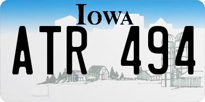 IA license plate ATR494