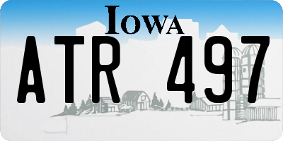 IA license plate ATR497