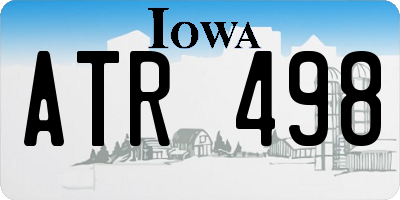 IA license plate ATR498