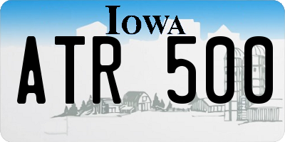 IA license plate ATR500