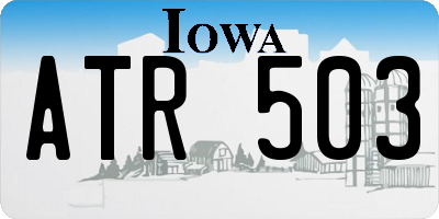 IA license plate ATR503