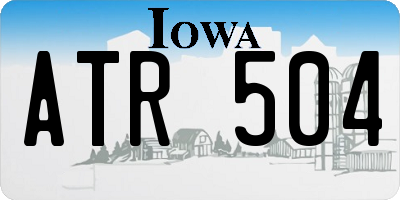 IA license plate ATR504
