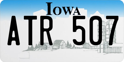 IA license plate ATR507