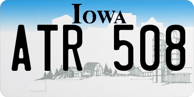 IA license plate ATR508