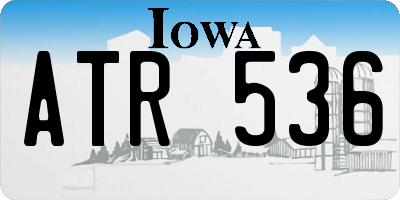 IA license plate ATR536