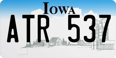 IA license plate ATR537