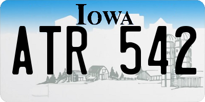 IA license plate ATR542
