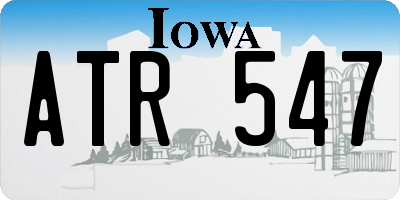 IA license plate ATR547