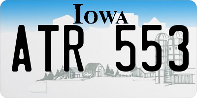 IA license plate ATR553