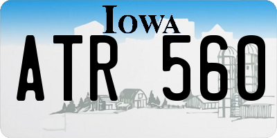 IA license plate ATR560