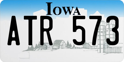 IA license plate ATR573