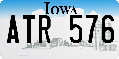 IA license plate ATR576