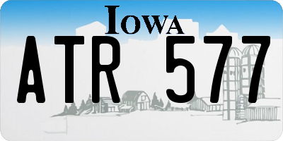 IA license plate ATR577