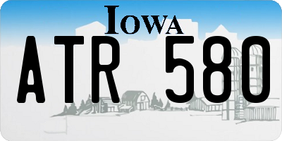 IA license plate ATR580