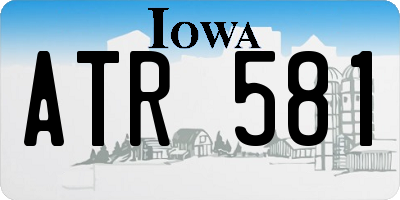 IA license plate ATR581