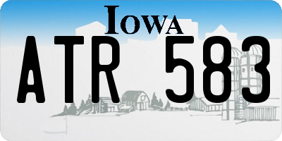IA license plate ATR583