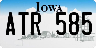 IA license plate ATR585